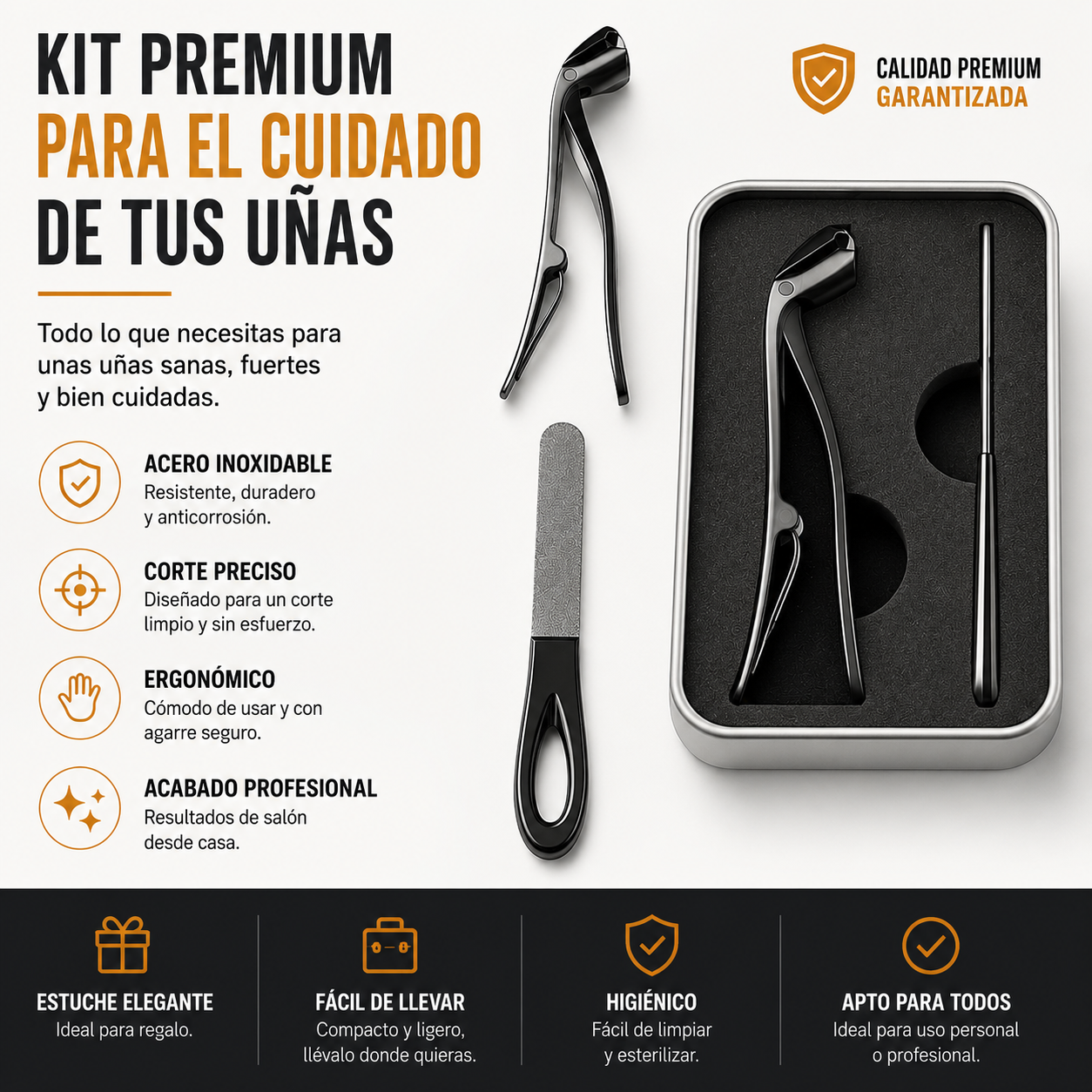 FlexiClip Pro™ - Corta tus uñas sin esfuerzo.