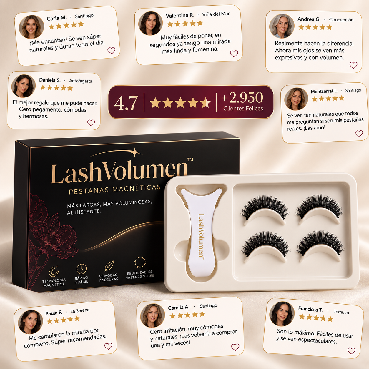 LashVolume™ - Pestañas Magnéticas Efecto Extensión