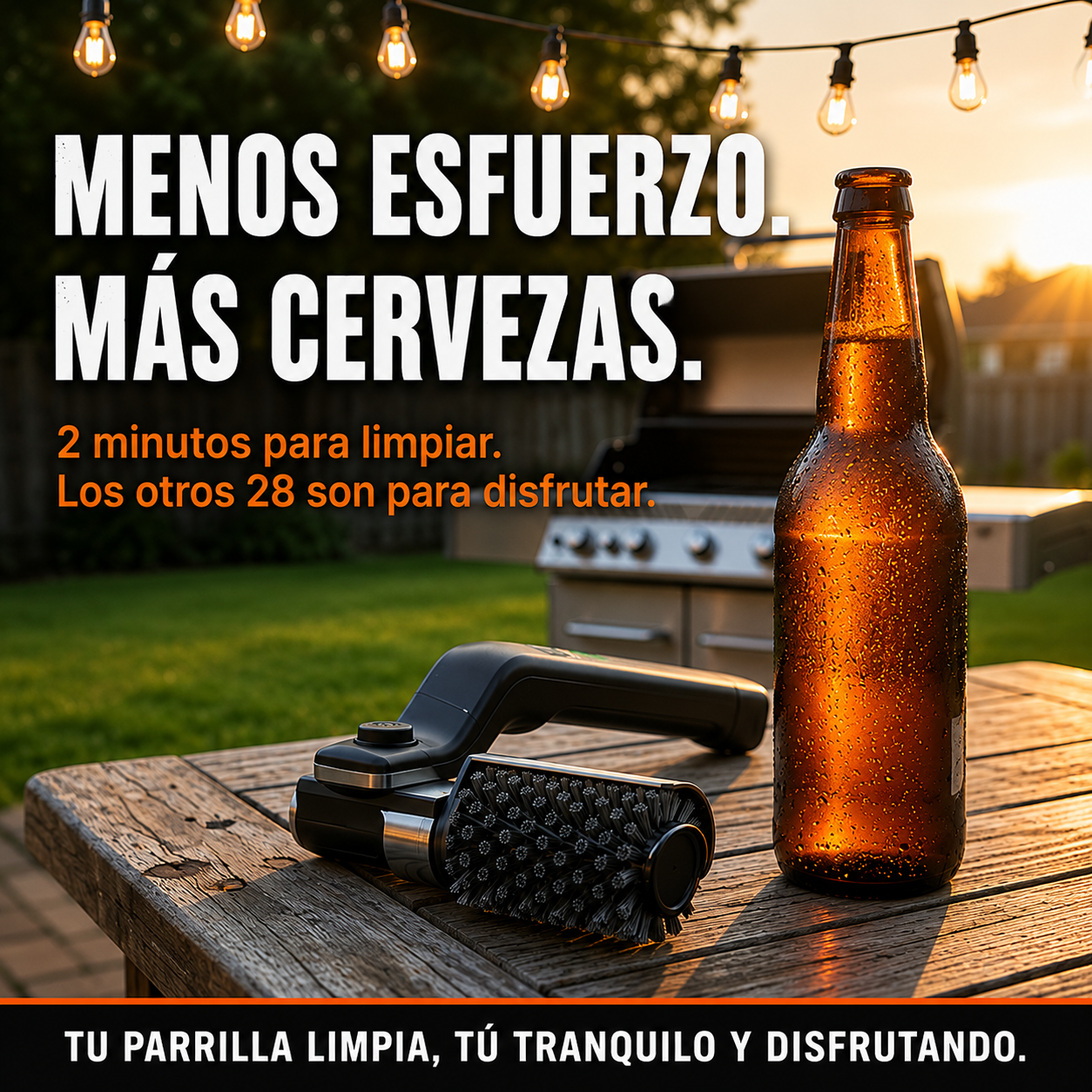 GrillClean Pro™ - Cepillo Limpiador de Parrillas sin Cerdas Metálicas