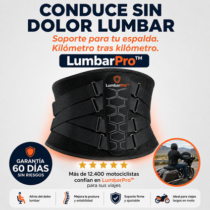 LumbarPro™ - Soporte Lumbar para Motociclistas
