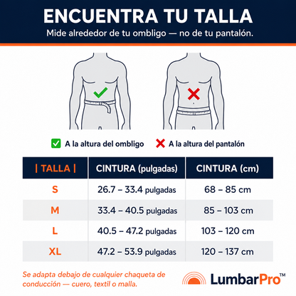 LumbarPro™ - Soporte Lumbar para Motociclistas